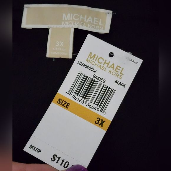 Michael Kors black zippered gauzy flowy plus size 3X new!!! - Picture 6 of 6